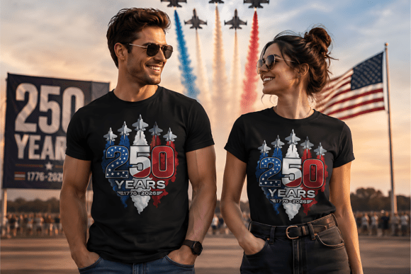 250 Years Patriotic USA T-Shirt Design: A Modern Graphic Asset