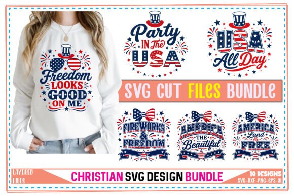 4th of July Free PNG Design Bundle 01: Creative Assets