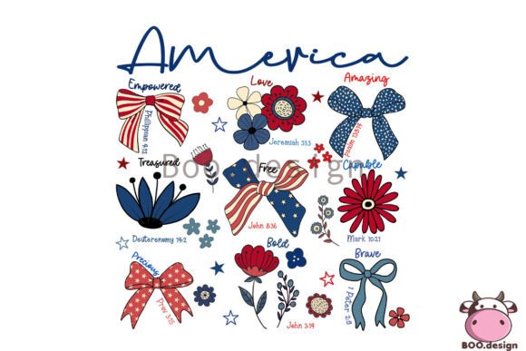 America 4th of July Bow Design: A Whimsical Take on Patriotism