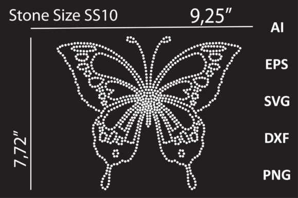 Butterflies Rhinestone Template Design: Sparkle for Every Project