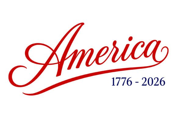 Celebrate with America 250th Script SVG Design