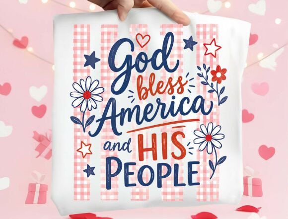 Elevate Your Visual Design with a Christian Patriotic Sublimation Design