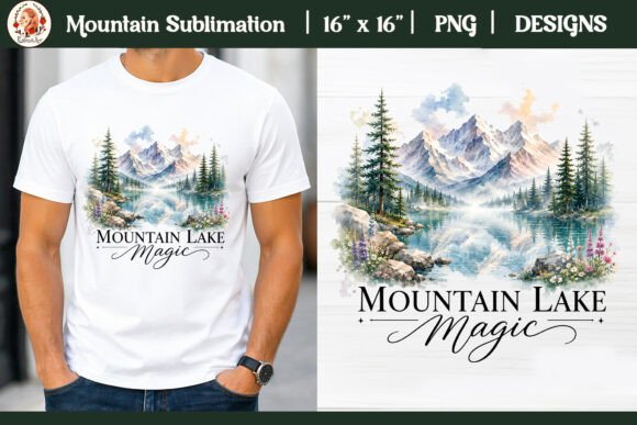 Mountain Lake Magic Sublimation Design: Elevate Your Outdoor Brand