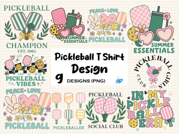 Pickleball T-Shirt Design Bundle: Your Creative Resource