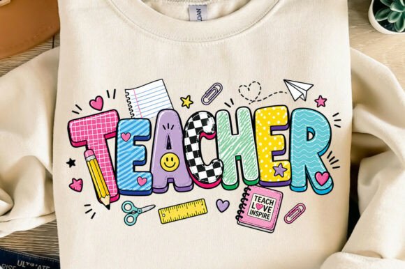 Preppy Teacher Back to School Design PNG: A Modern Visual Asset