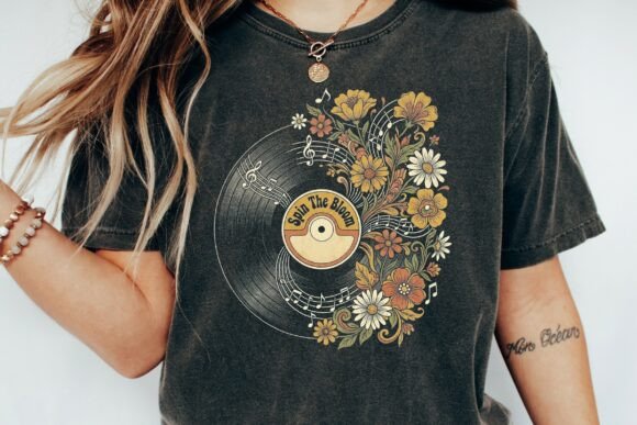 Retro Floral Record Design: A Vintage Vibe for Modern Projects